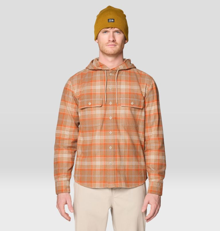 Men's Dusk Creek Long Sleeve Hooded Shirt, Color: Badlands Billy Plaid, image 1
