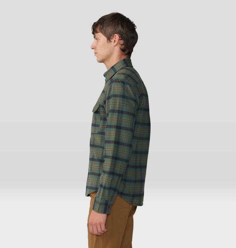 Thumbnail: Men's Dusk Creek Flannel Long Sleeve Shirt, Color: Black Spruce Oslo Plaid, image 3