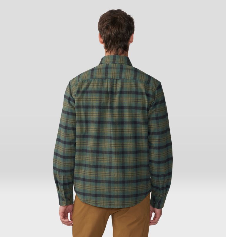 Thumbnail: Men's Dusk Creek Flannel Long Sleeve Shirt, Color: Black Spruce Oslo Plaid, image 2
