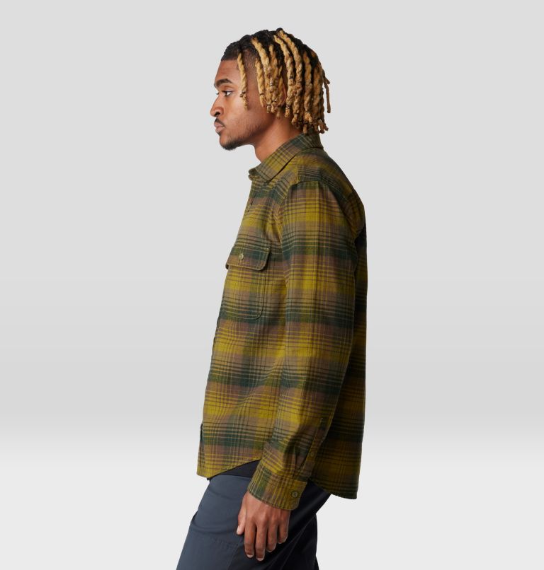 Men's Dusk Creek Flannel Long Sleeve Shirt, Color: Vetiver Glasshouse Plaid, image 3