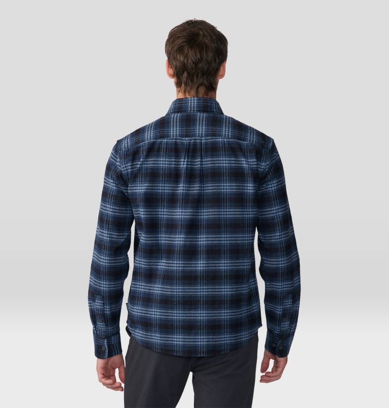 Men's Dusk Creek Flannel Long Sleeve Shirt, Color: Hardwear Navy Oslo Plaids, image 2