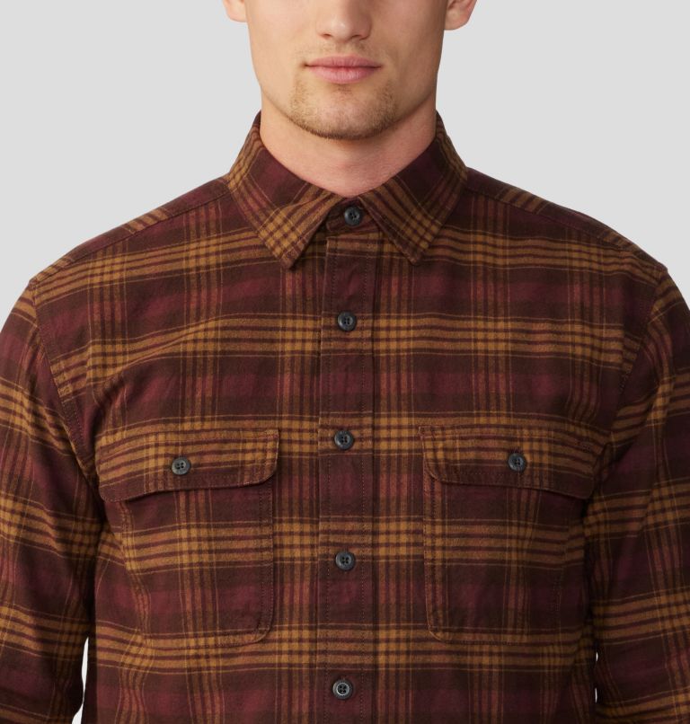 Thumbnail: Men's Dusk Creek Flannel Long Sleeve Shirt, Color: Washed Raisin Oslo Plaid, image 4