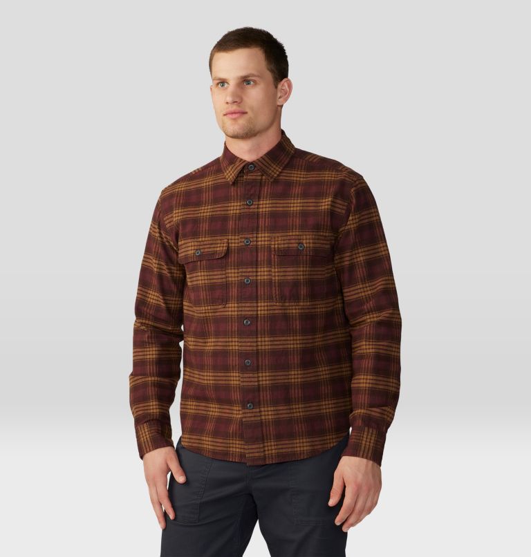 Thumbnail: Men's Dusk Creek Flannel Long Sleeve Shirt, Color: Washed Raisin Oslo Plaid, image 5