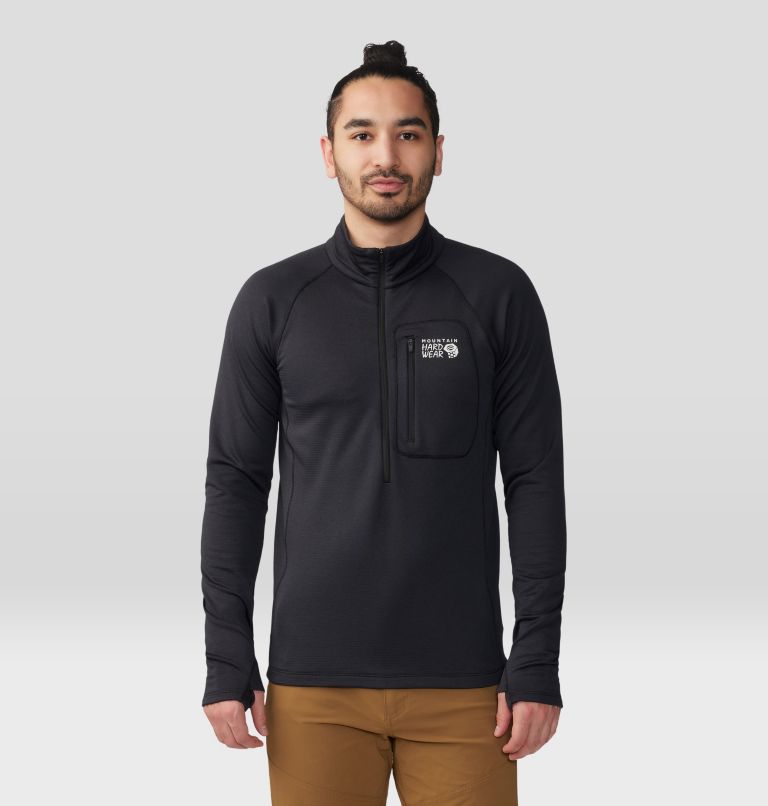 Mountain Hardwear Men's Explore Fleece Half Zip - L - Black