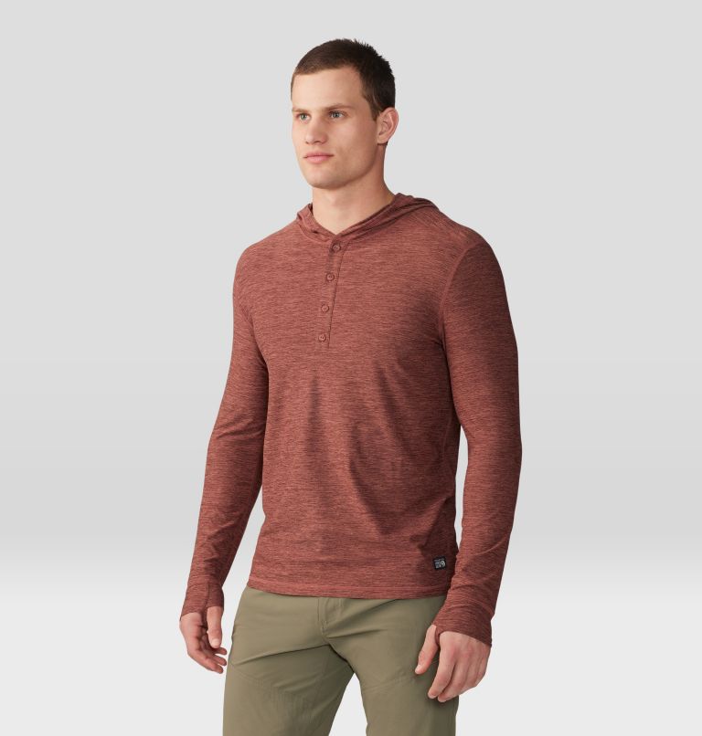 Thumbnail: Men's Chillaction Hoody, Color: Clay Earth Heather, image 6