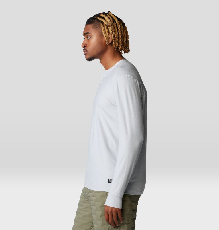 Men's Chillaction Long Sleeve Crew, Color: Glacial Heather, image 3