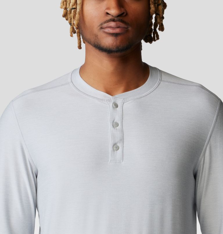 Men's Chillaction Long Sleeve Crew, Color: Glacial Heather, image 4