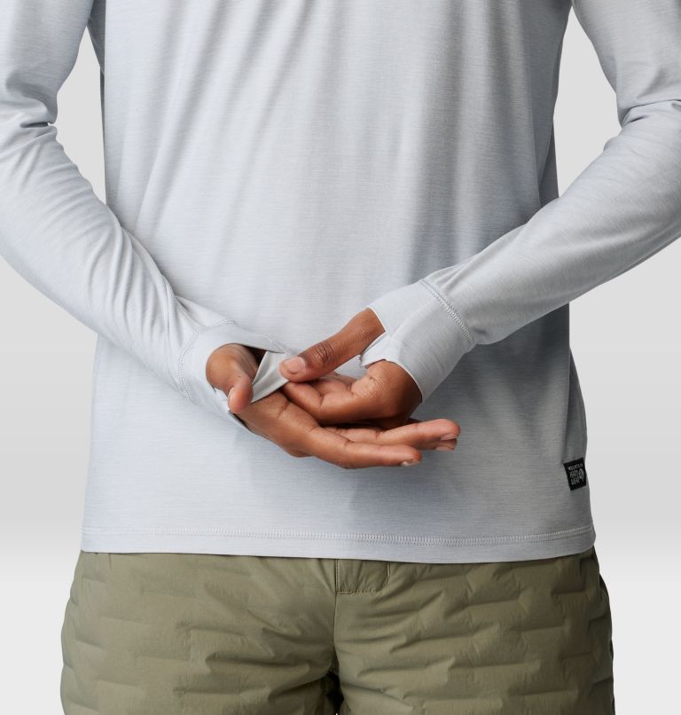 Men's Chillaction Long Sleeve Crew, Color: Glacial Heather, image 5