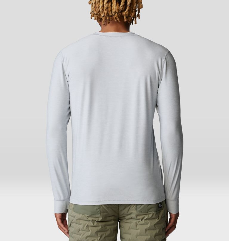 Men's Chillaction Long Sleeve Crew, Color: Glacial Heather, image 2