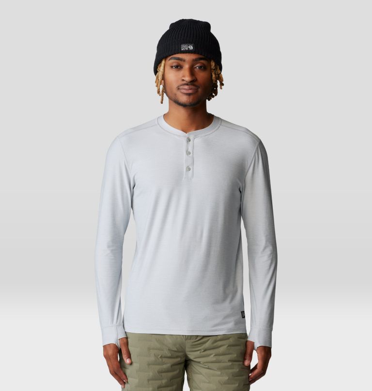 Men's Chillaction Long Sleeve Crew, Color: Glacial Heather, image 1
