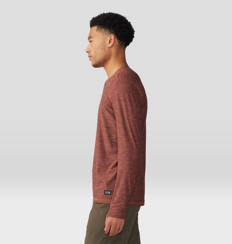 Thumbnail: Men's Chillaction Long Sleeve Crew, Color: Clay Earth Heather, image 3