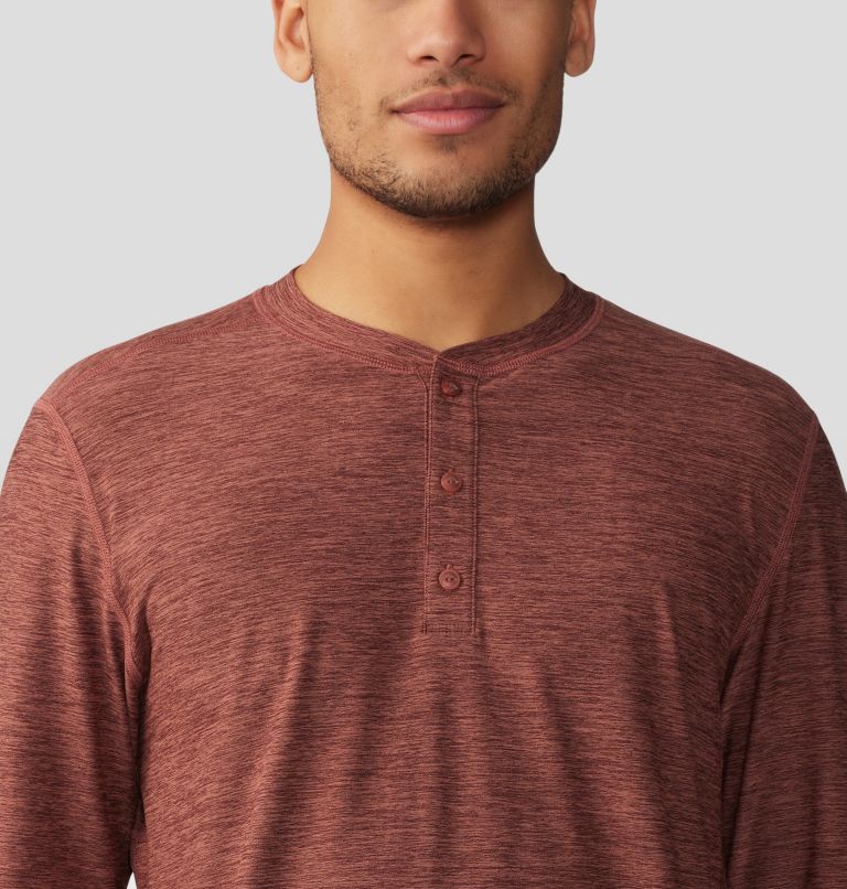 Thumbnail: Men's Chillaction Long Sleeve Crew, Color: Clay Earth Heather, image 4