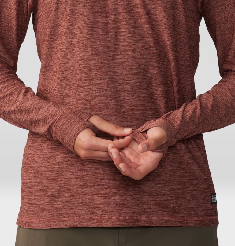 Thumbnail: Men's Chillaction Long Sleeve Crew, Color: Clay Earth Heather, image 5
