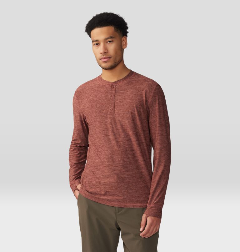 Thumbnail: Men's Chillaction Long Sleeve Crew, Color: Clay Earth Heather, image 1