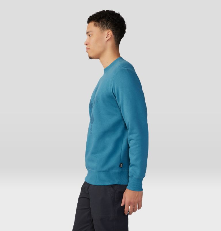 Men's Metatrons Cube Pullover Crew, Color: Caspian, image 3