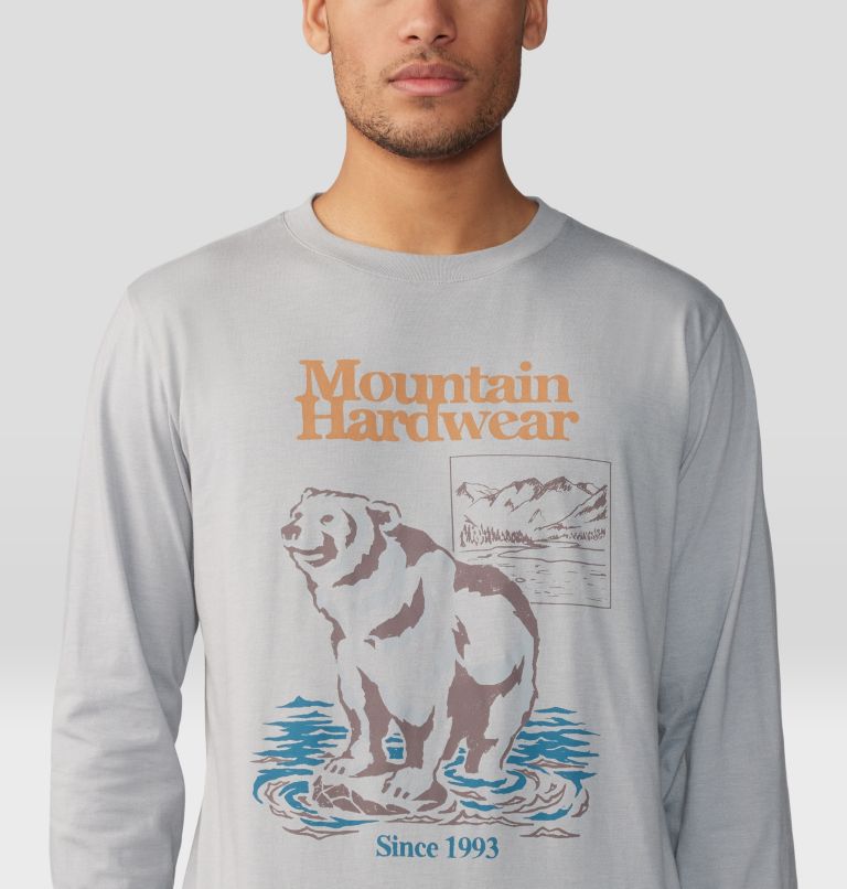 Thumbnail: Men's River Bear Long Sleeve, Color: Hardwear Grey Heather, image 4