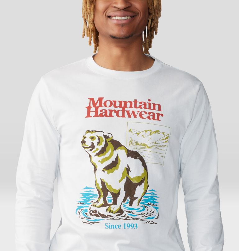 Men's River Bear Long Sleeve, Color: Fogbank, image 4
