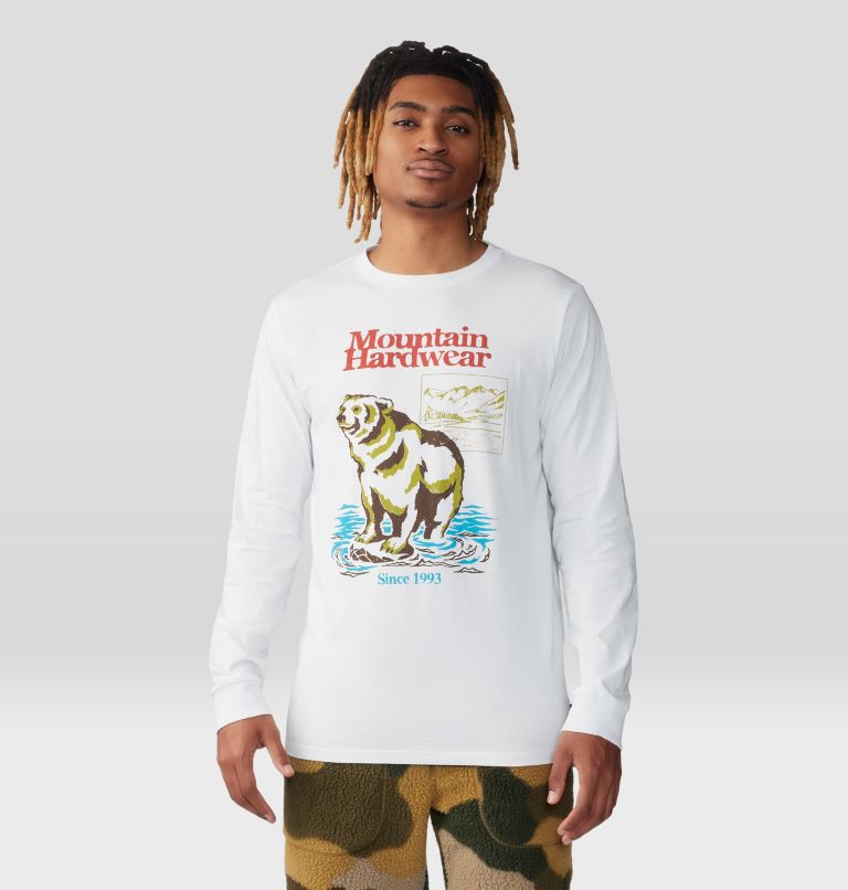 Men's River Bear Long Sleeve, Color: Fogbank, image 1