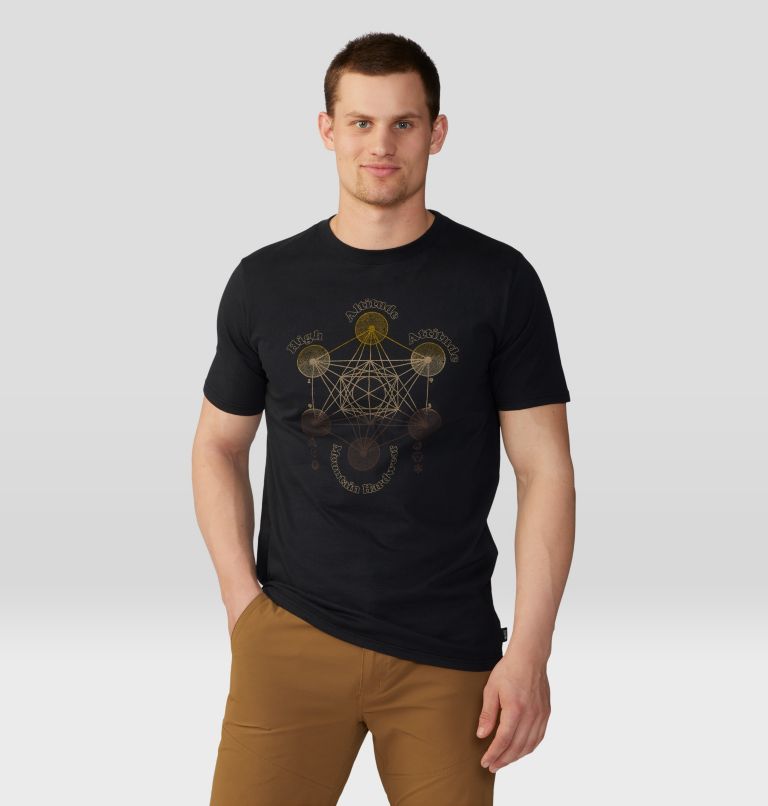 Thumbnail: T-shirt à manches courtes Metatrons Cube Homme, Color: Black, image 5