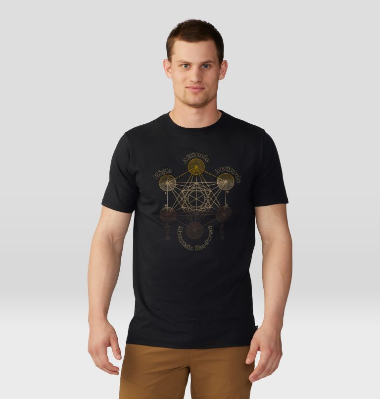 Thumbnail: T-shirt à manches courtes Metatrons Cube Homme, Color: Black, image 1