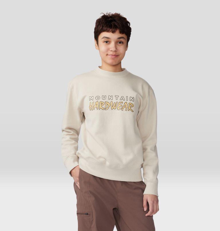 Women's 90s MHW Logo Pullover Crew, Color: Wild Oyster, image 5