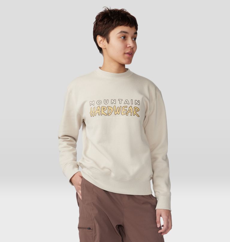 Women's 90s MHW Logo Pullover Crew, Color: Wild Oyster, image 1