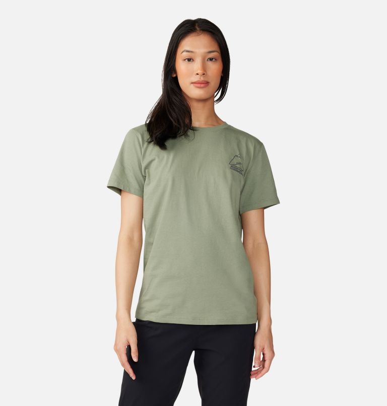 Thumbnail: Women's MHW Mountain Short Sleeve, Color: Green Fade, image 1