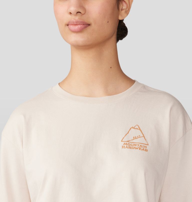 Women's MHW Mountain Boxy Crop Long Sleeve, Color: White Sprite, image 4