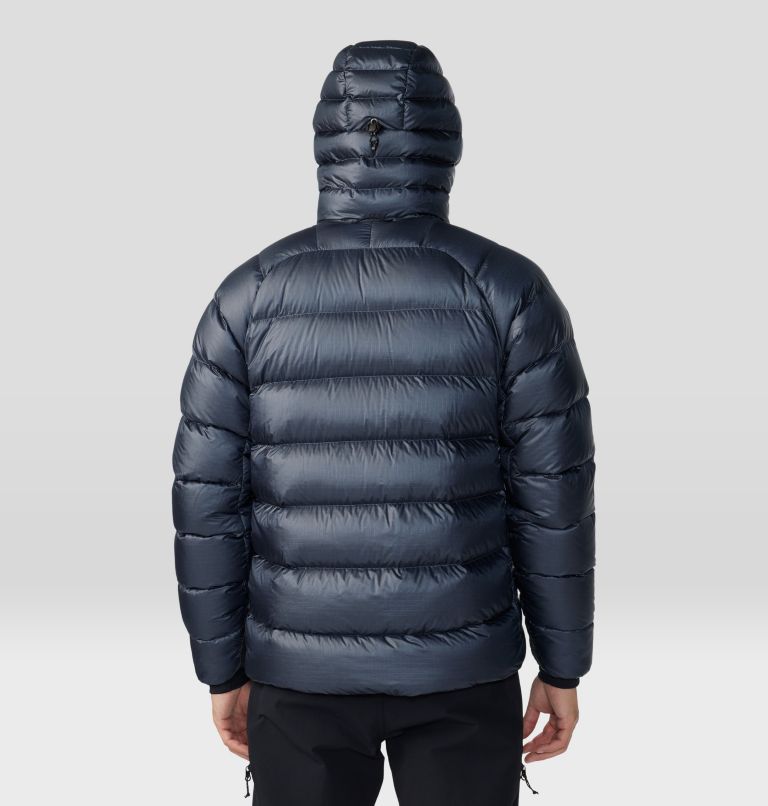 Blue hooded hot sale jacket men's