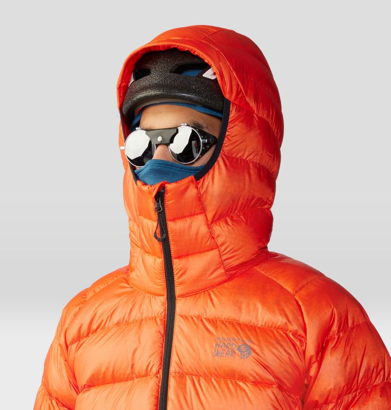 Men's Phantom Alpine Down Hooded Jacket, Color: State Orange, image 6