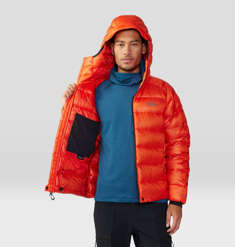 Men's Phantom Alpine Down Hooded Jacket, Color: State Orange, image 10