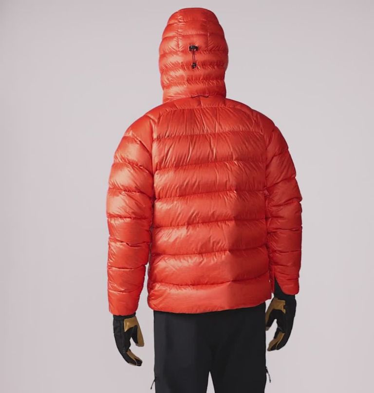 Men's Phantom Alpine Down Hooded Jacket, Color: State Orange