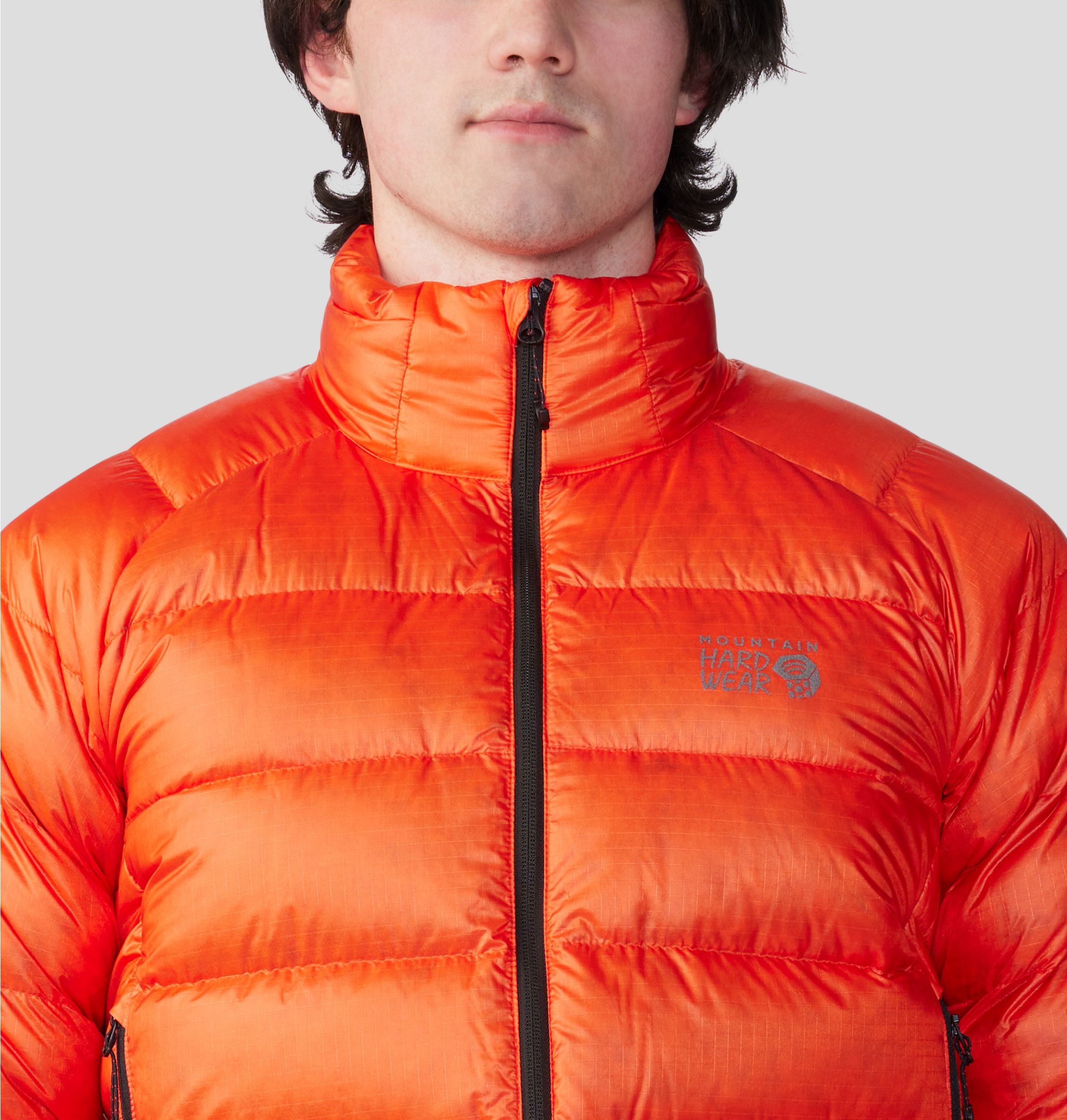 Orange down jacket mens best sale