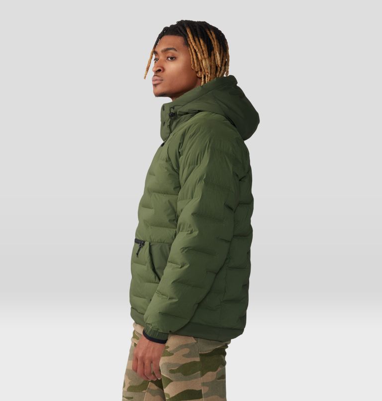Thumbnail: Men's Stretchdown Popover Hoody, Color: Surplus Green, image 3