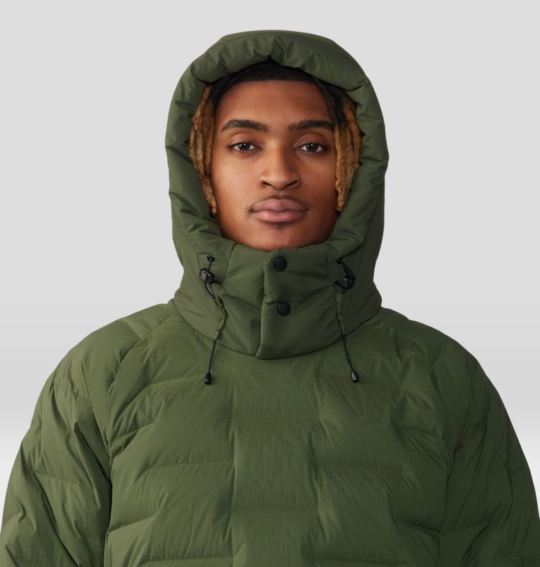 Thumbnail: Men's Stretchdown Popover Hoody, Color: Surplus Green, image 4