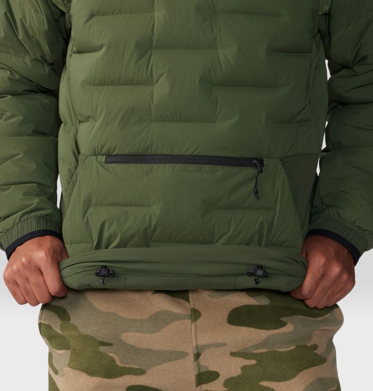 Thumbnail: Men's Stretchdown Popover Hoody, Color: Surplus Green, image 6