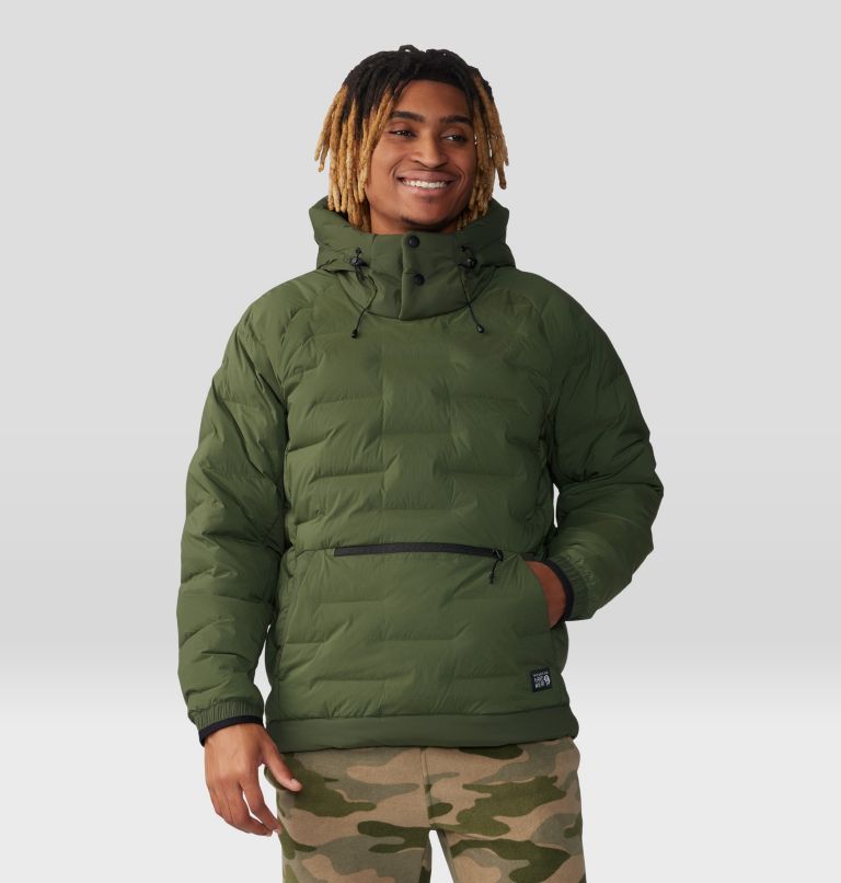 Thumbnail: Men's Stretchdown Popover Hoody, Color: Surplus Green, image 1