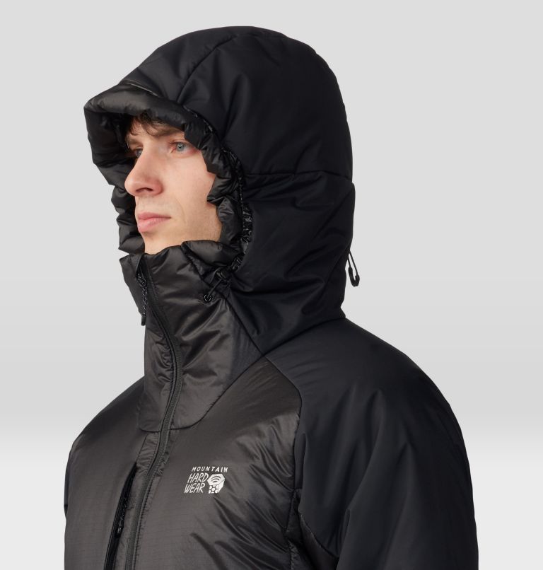 Thumbnail: Men's Compressor Alpine Hooded Jacket, Color: Black, image 6
