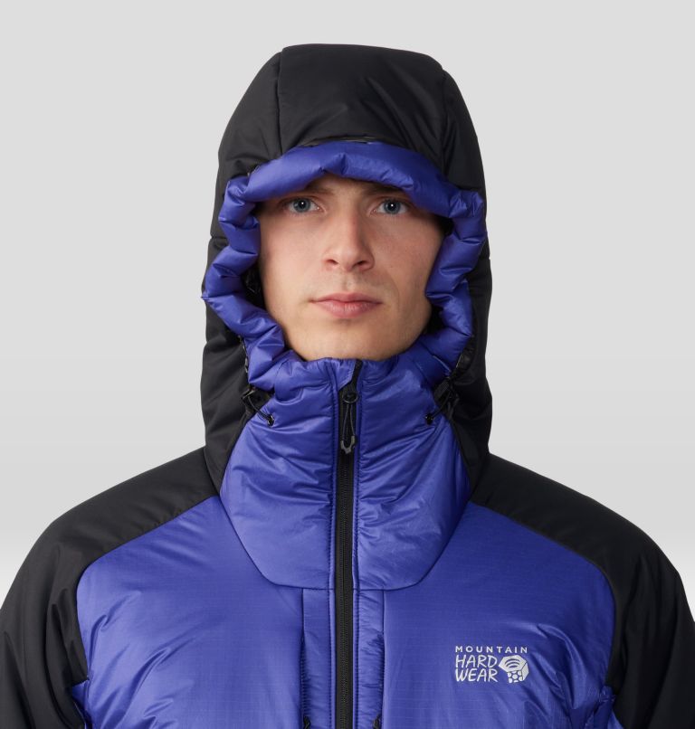 Men's Compressor Alpine Hooded Jacket, Color: Klein Blue, Black, image 4