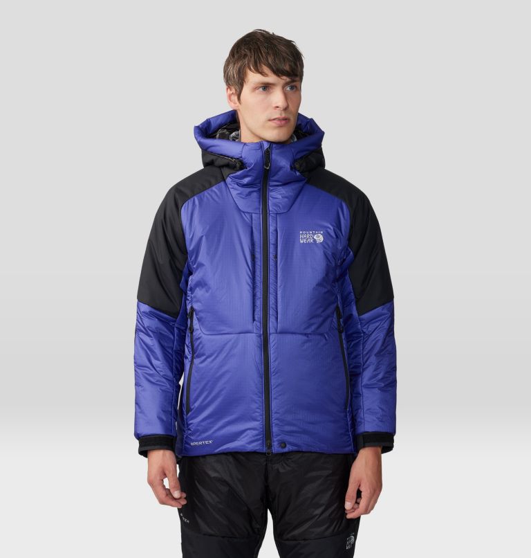 Thumbnail: Men's Compressor Alpine Hooded Jacket, Color: Klein Blue, Black, image 1