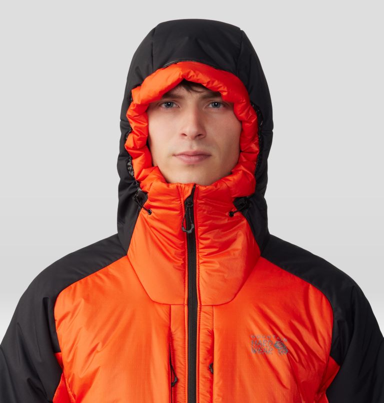 Men's Compressor Alpine Hooded Jacket, Color: State Orange, Black, image 4