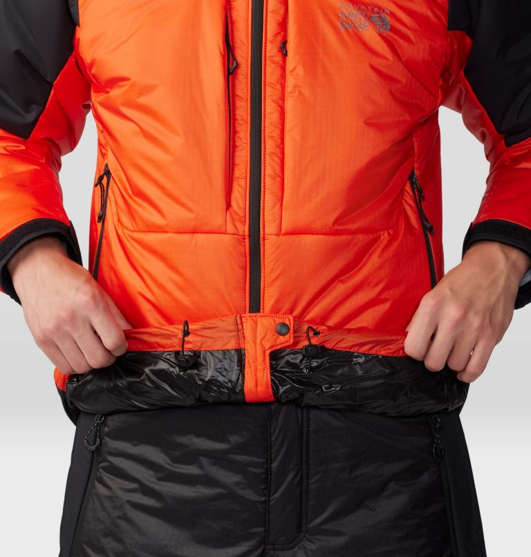 Thumbnail: Men's Compressor Alpine Hooded Jacket, Color: State Orange, Black, image 7