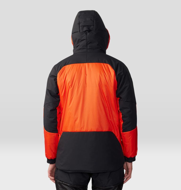 Men's Compressor Alpine Hooded Jacket, Color: State Orange, Black, image 2