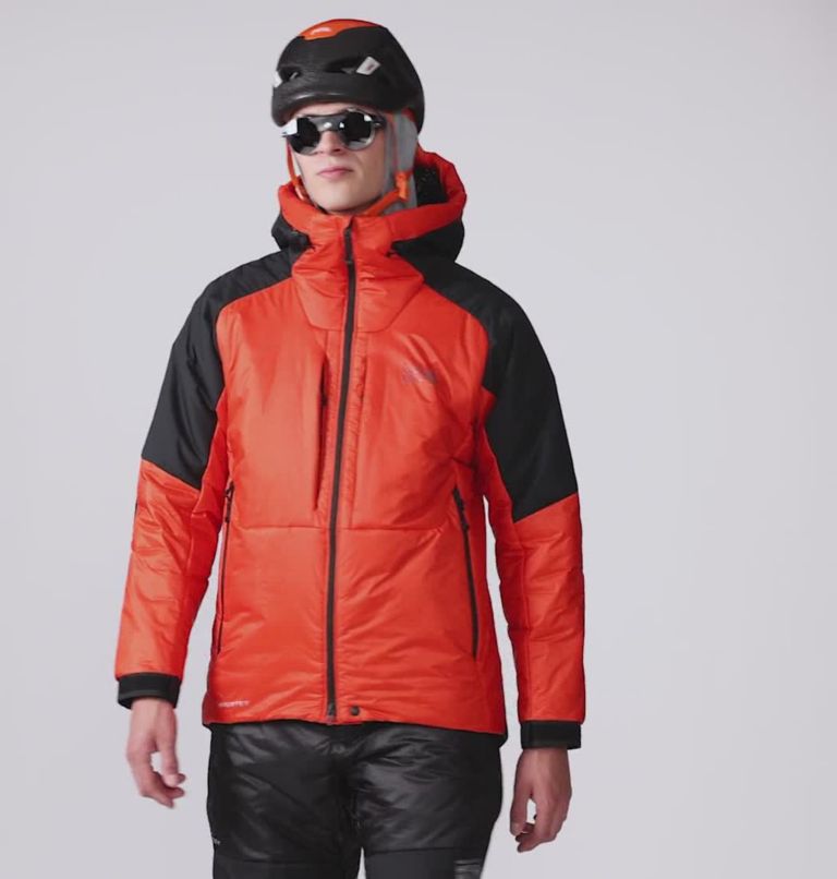 Men's Compressor Alpine Hooded Jacket, Color: State Orange, Black