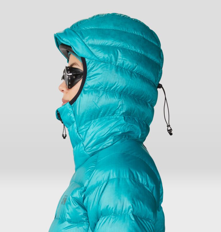 Women's Phantom Alpine Down Hooded Jacket, Color: Synth Green, image 6