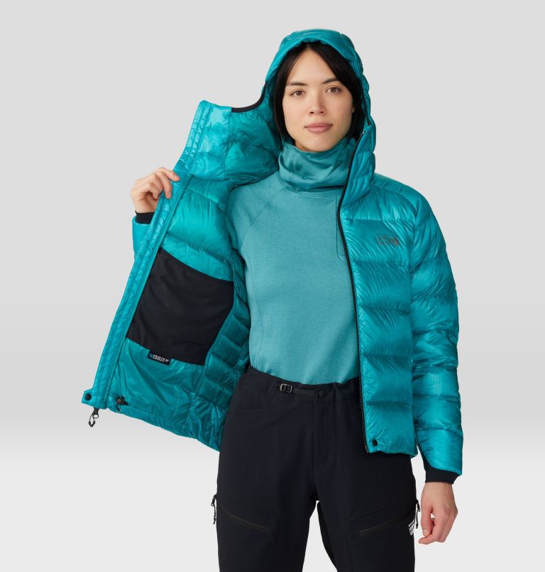 Women's Phantom Alpine Down Hooded Jacket, Color: Synth Green, image 9