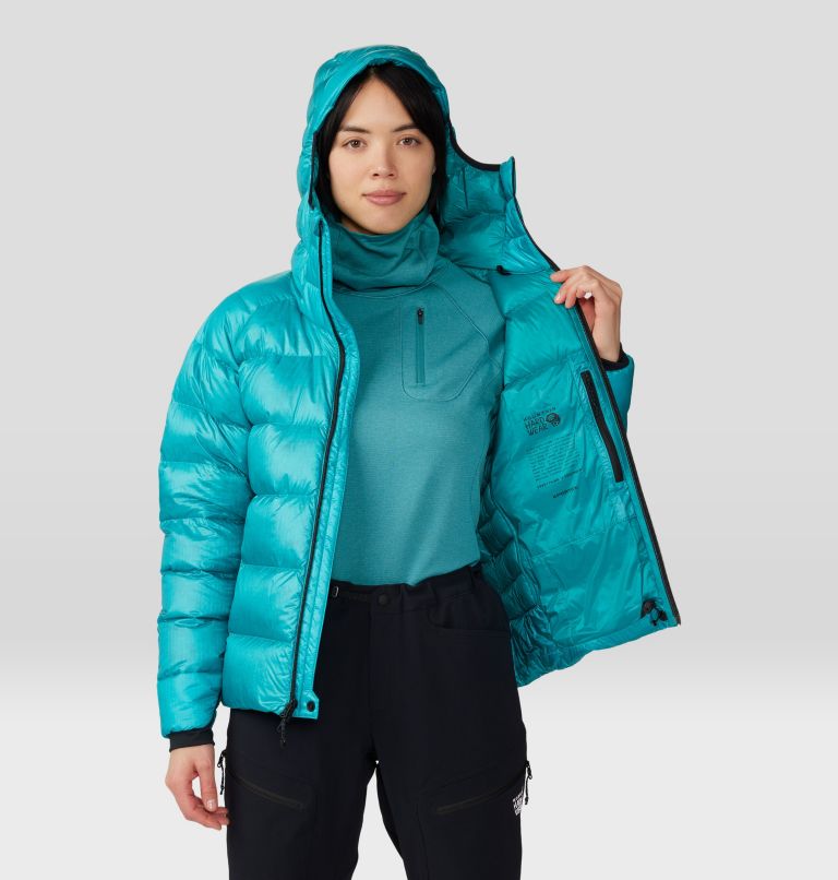 Women's Phantom Alpine Down Hooded Jacket, Color: Synth Green, image 10