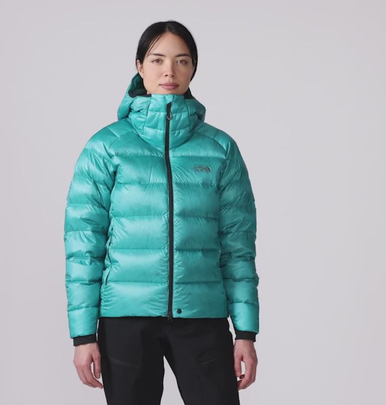 Women's Phantom Alpine Down Hooded Jacket, Color: Synth Green