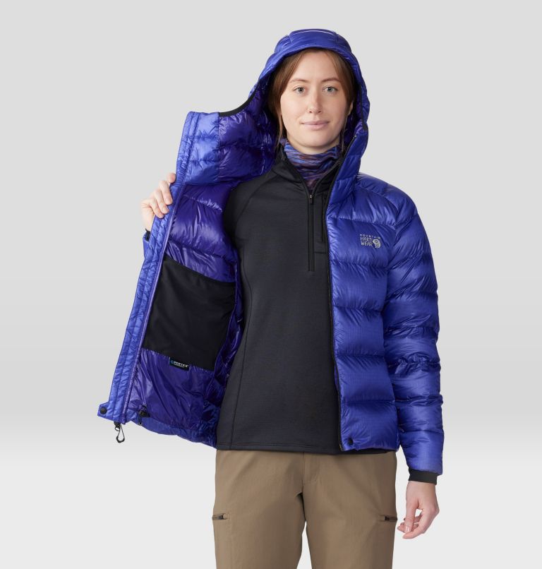 Women's Phantom Alpine Down Hooded Jacket, Color: Klein Blue, image 9