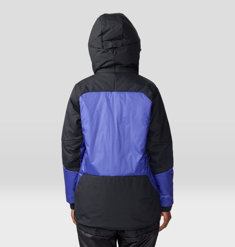 Thumbnail: Women's Compressor Alpine Hooded Jacket, Color: Klein Blue, Black, image 2